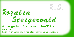 rozalia steigervald business card